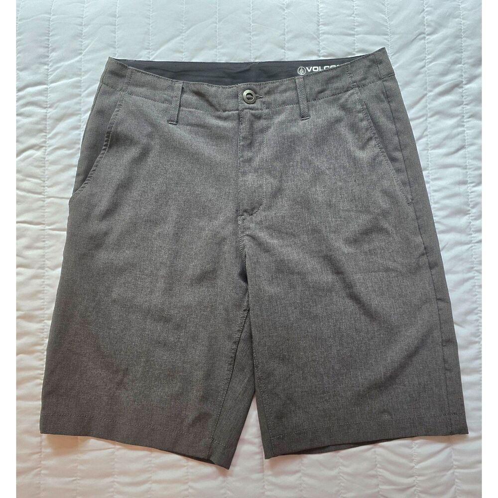 Volcom Men’s Gray Hybrid Walk Shorts Size 32 Casual Stretch Chino Surf Skate